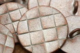 Metal Shank Button Rose Gold Bronze Woven