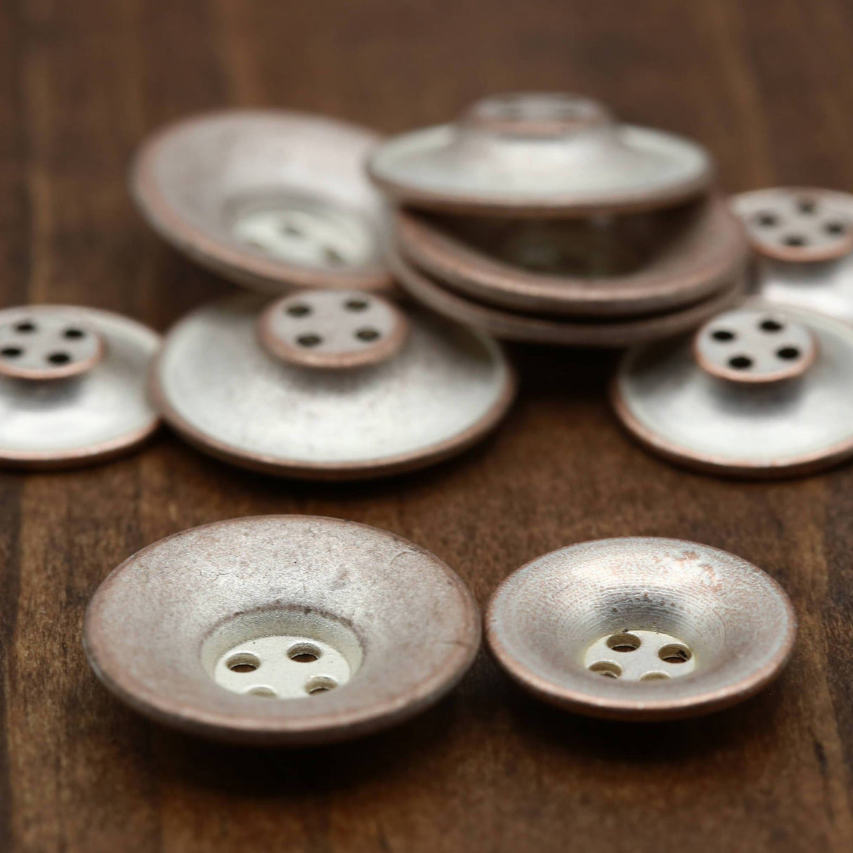 Metal Bronze Four-Hole Button
