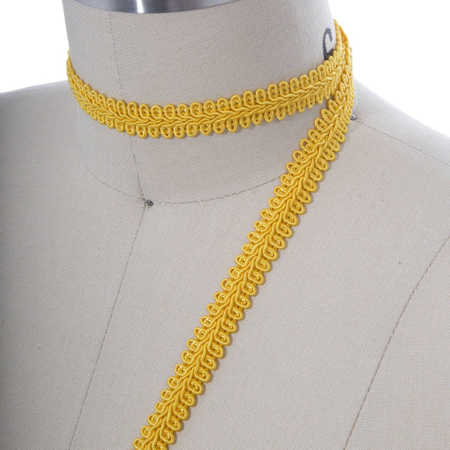 Gimp Trim Canary Yellow Braided 5/8"