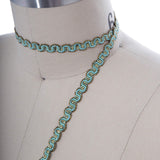 Gimp Trim Mint Green Antique Gold Scroll
