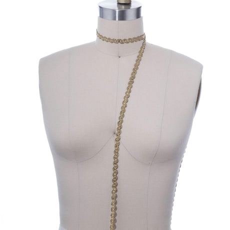 Gimp Trim Beige Gold 3/8 Inch