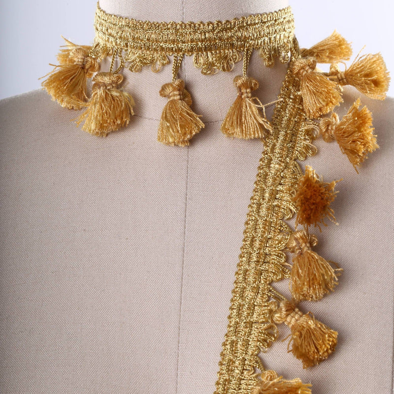 Tassel Fringe Braided Gimp Trim 2"