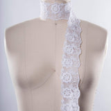 Floral Lace Trim White Daisy Veil