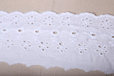 Eyelet Lace Trim White Cotton 3in Scalloped