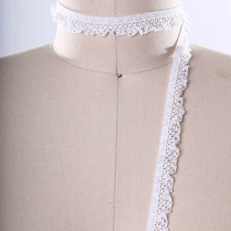 Cluny Lace Ruffle White 5/8 Inch
