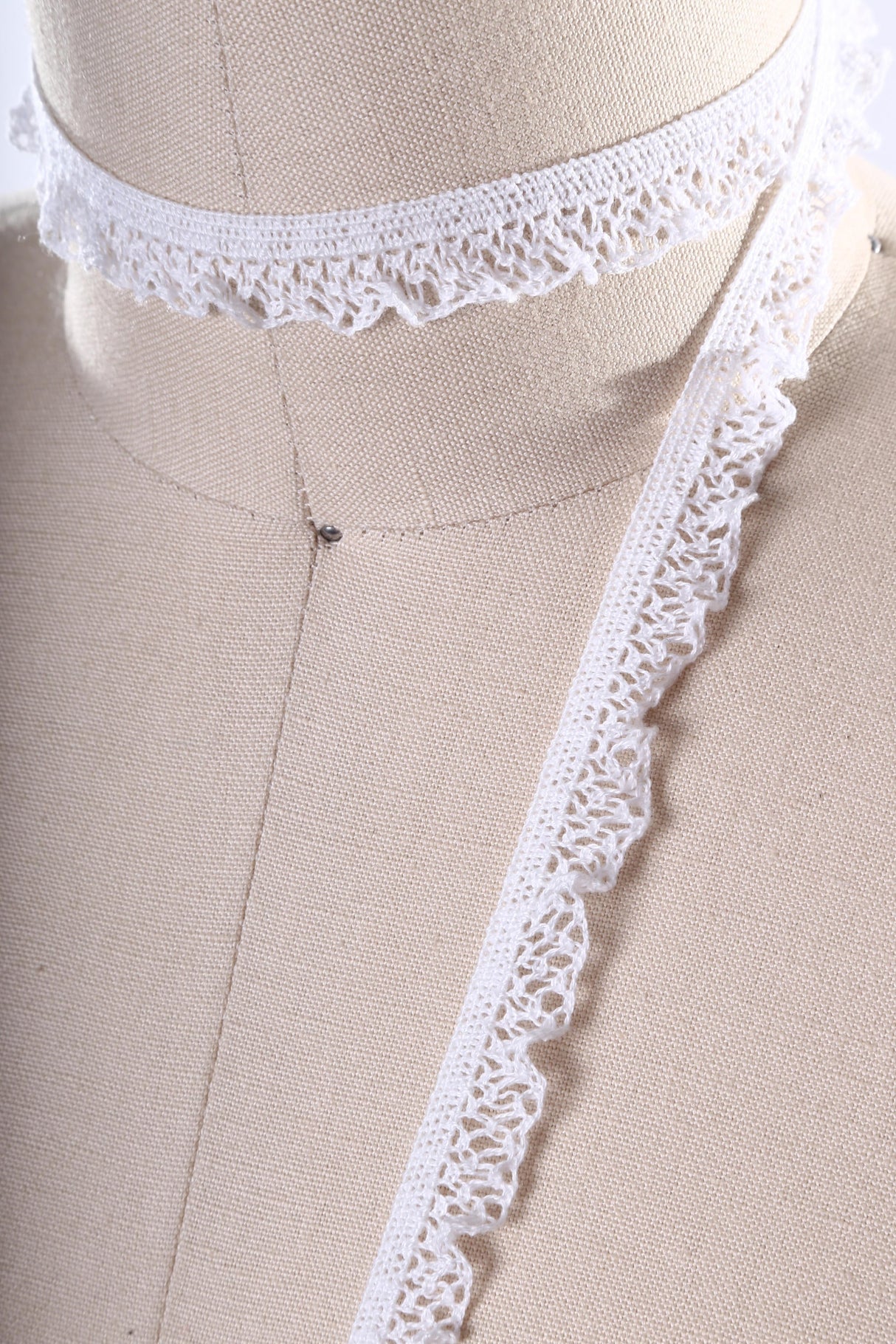 Cluny Lace Ruffle White 5/8 Inch