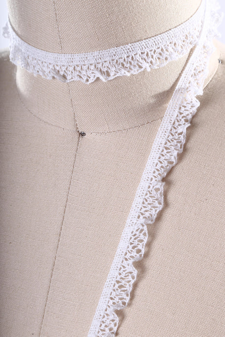 Cluny Lace Ruffle White 5/8 Inch