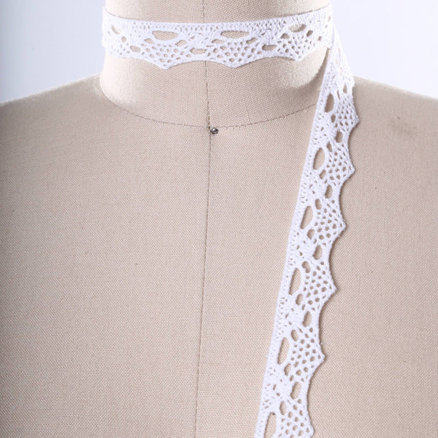 Cotton Cluny Lace Trim White 3/4"