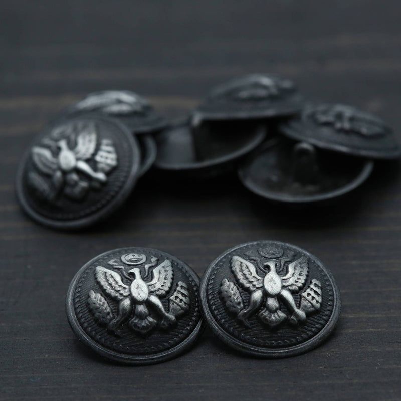 Gunmetal Eagle Shank Button 40L 25mm