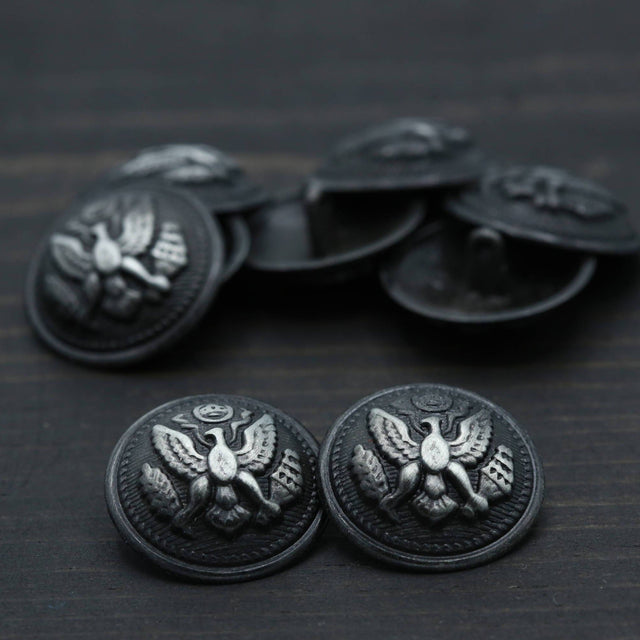 Gunmetal Eagle Shank Button 40L 25mm