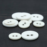 Plastic Two-Hole Button White