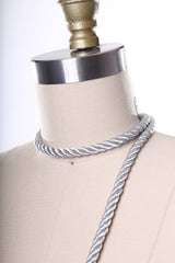 Satin Cord Rope Trim Light Grey 1/4"