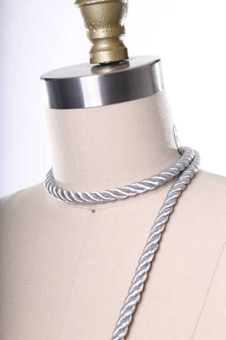 Satin Cord Rope Trim Light Grey 1/4"