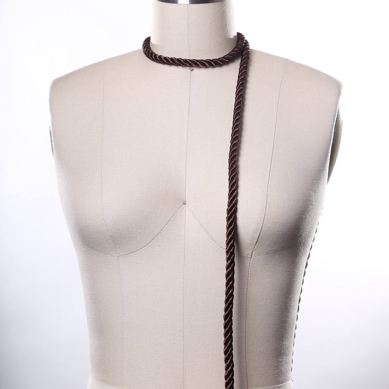 Satin Rope Trim Brown 7mm