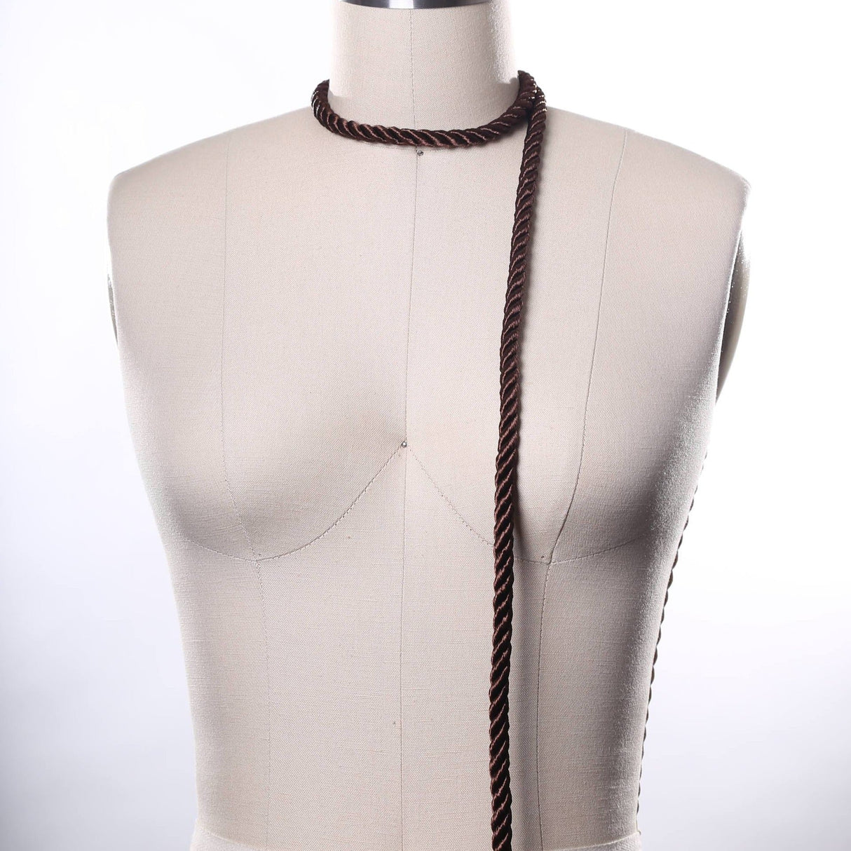 Satin Rope Trim Brown 7mm