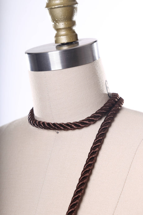 Satin Rope Trim Brown 7mm
