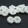 Rhinestone Button White Flower Shank 15mm