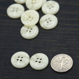 Ivory Plastic Four-Hole Button 24L