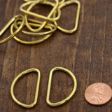 D Rings Gold Metal 1.25 Inch
