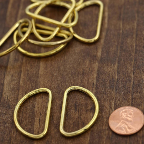 D Rings Gold Metal 1.25 Inch