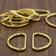 D Rings Gold Metal 1.25 Inch