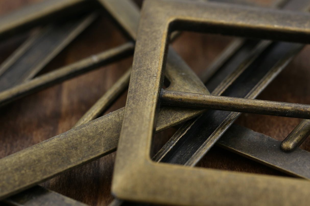 Metal Bronze Buckle Slider 2.5"