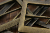 Metal Bronze Buckle Slider 2.5"