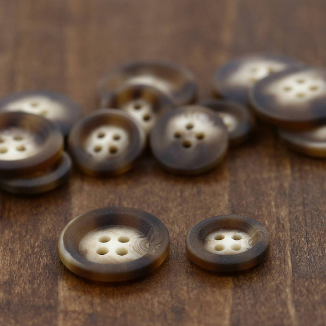Tortoise Plastic Shirt Button