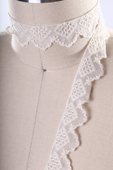 Lace Trim Ivory Polyester Scalloped 1"