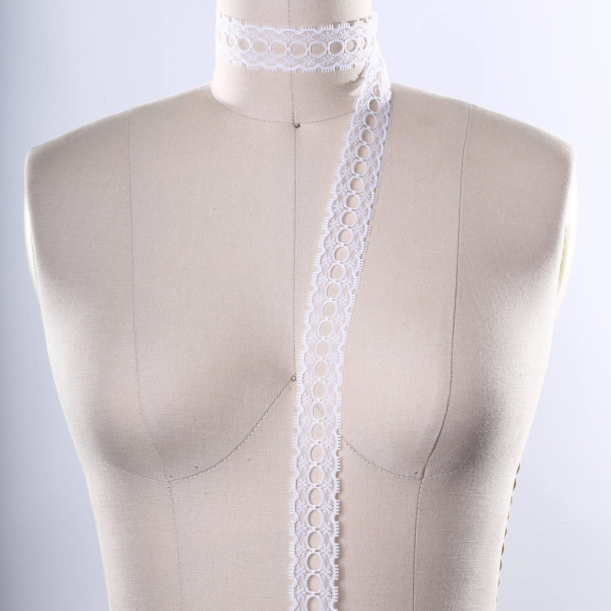 Eyelet Lace Trim White 1 Inch