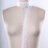 Lace Trim White Scalloped Floral 1 Inch