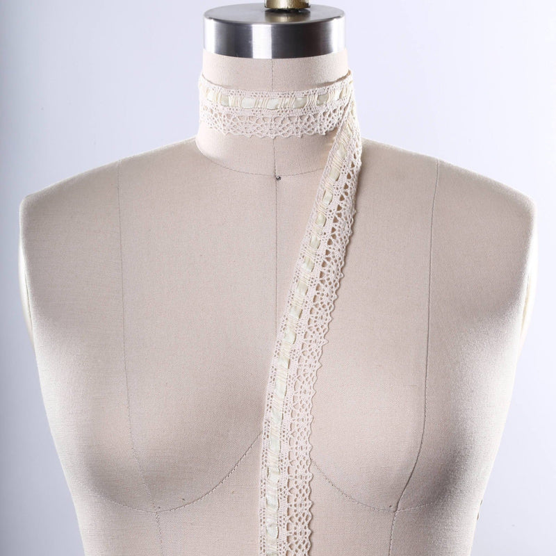 Cotton Cluny Lace Trim Beige 1.25"