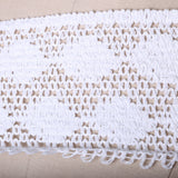 Crocheted Cotton Lace Trim White 4 Inch