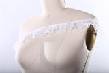 Ruffled Lace Trim White 2 Inch