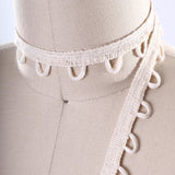 Button Loops Cotton Tape Ivory