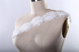 Rose Lace Trim White Ivory