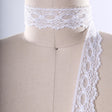 Lace Trim White Bridal Narrow