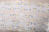 Stretch Lace Trim Yellow White Green 7in
