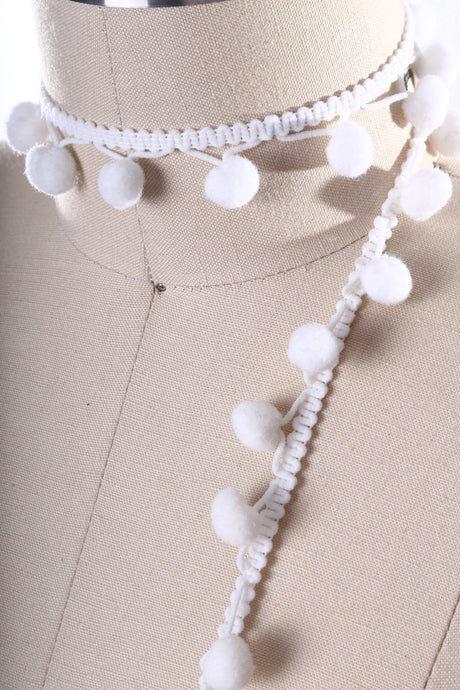 Pom Pom Trim White Snowball