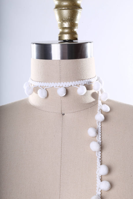 Pom Pom Trim White Snowball
