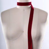 Velvet Ribbon Trim Burgundy Wine