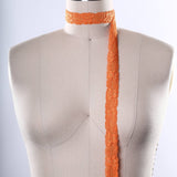 Stretch Lace Trim Fire Orange 7/8 Inch