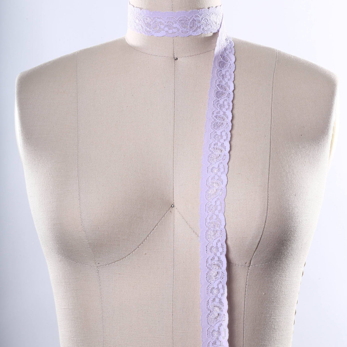Stretch Lace Trim Periwinkle Lilac 1"