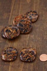 Brown Tortoise Effect Jacket Button 4-Pack