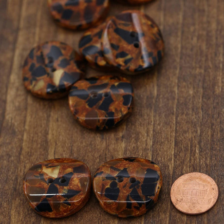 Brown Tortoise Effect Jacket Button 4-Pack