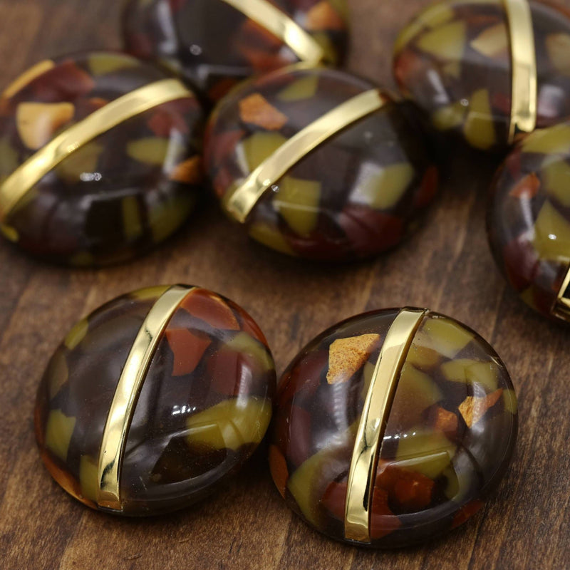 Shank Button Brown Gold 50L