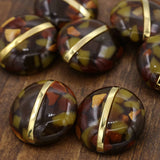 Shank Button Brown Gold 50L