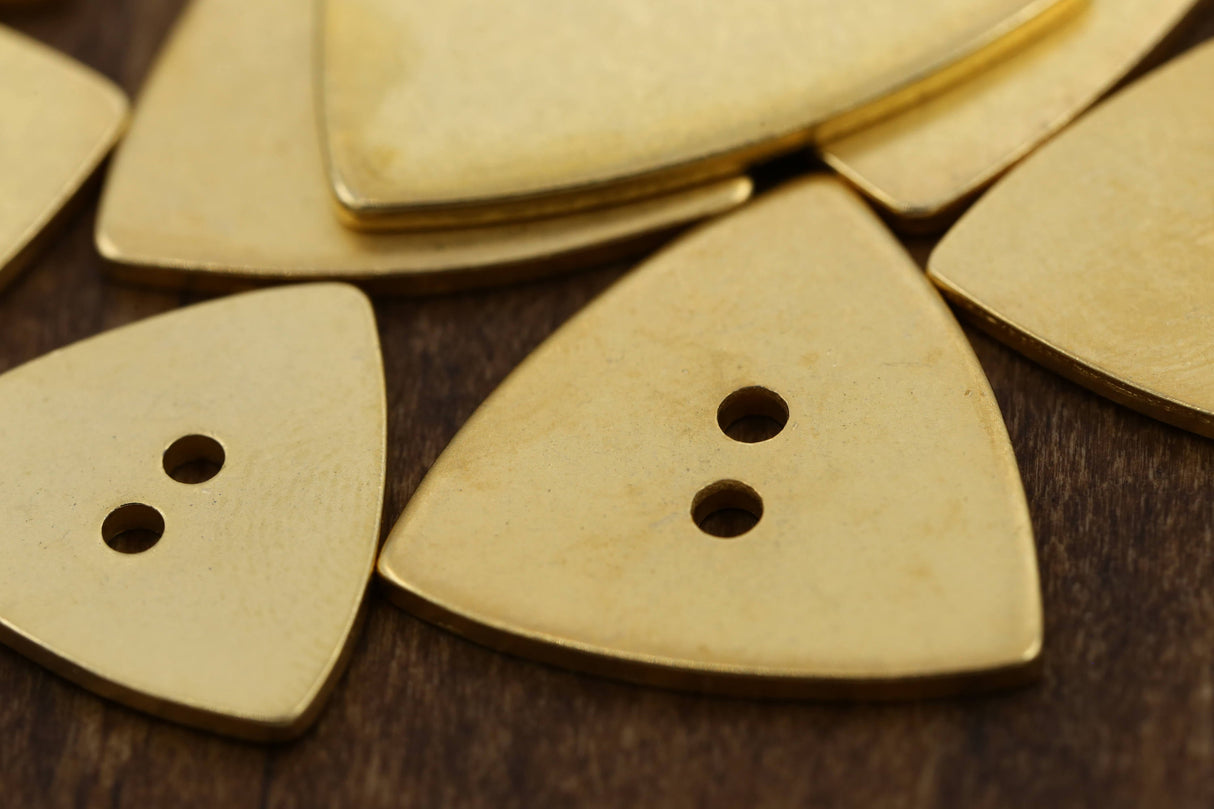 Triangle Gold Metal Button