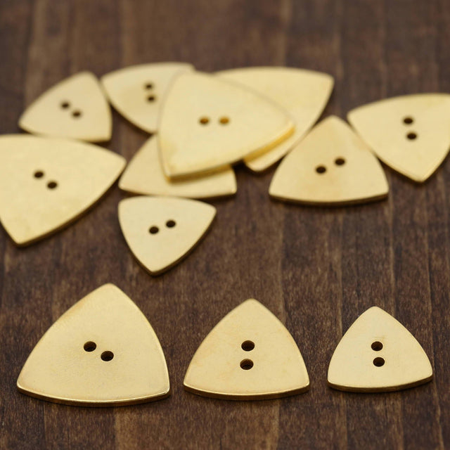 Triangle Gold Metal Button