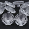 Clear Crystal Cut Shank Button 28mm